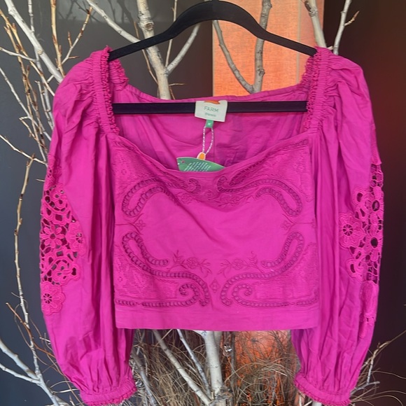 Farm Rio Lace Blouse Size M - Picture 2 of 6